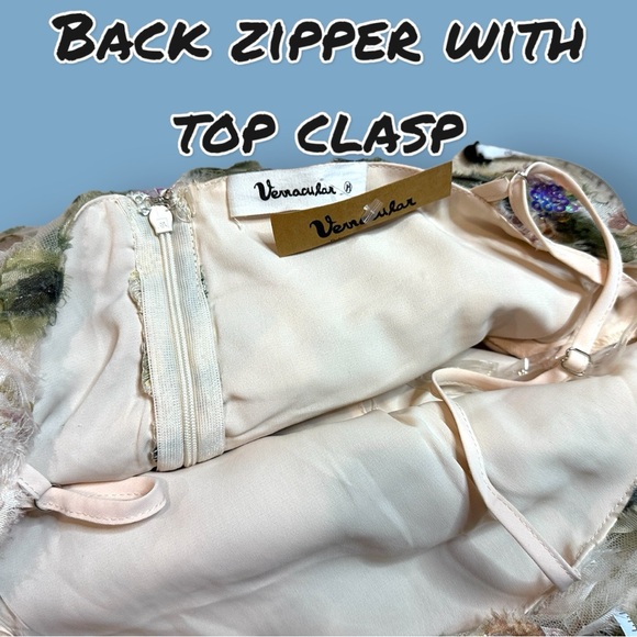 🎉HP🎉NWT Vernacular Sequin and Lace Spaghetti Strap Fairy Dress. Size Medium 🧚 - Picture 10 of 15